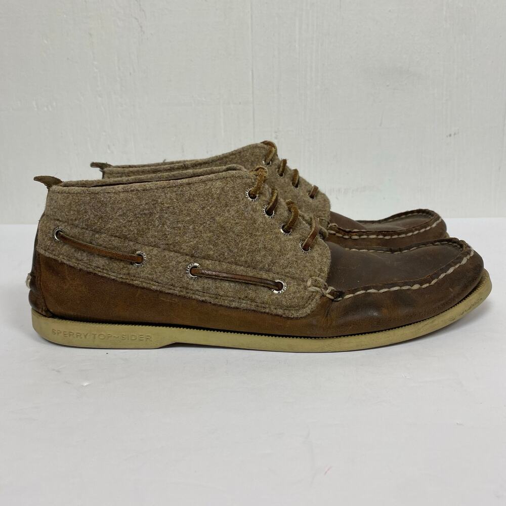Sperry Top Sider Brown Leather Chukka Low Lace Up Boot Men's Size 10
